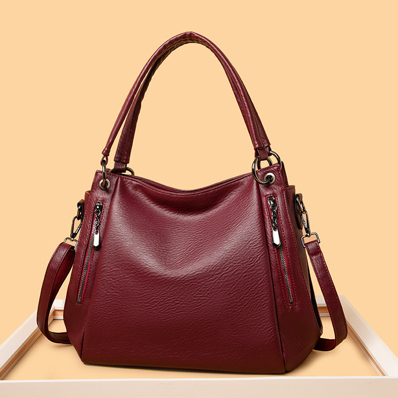 Women's Genuine Leather Soft Idle Style Large Capacity Bags
