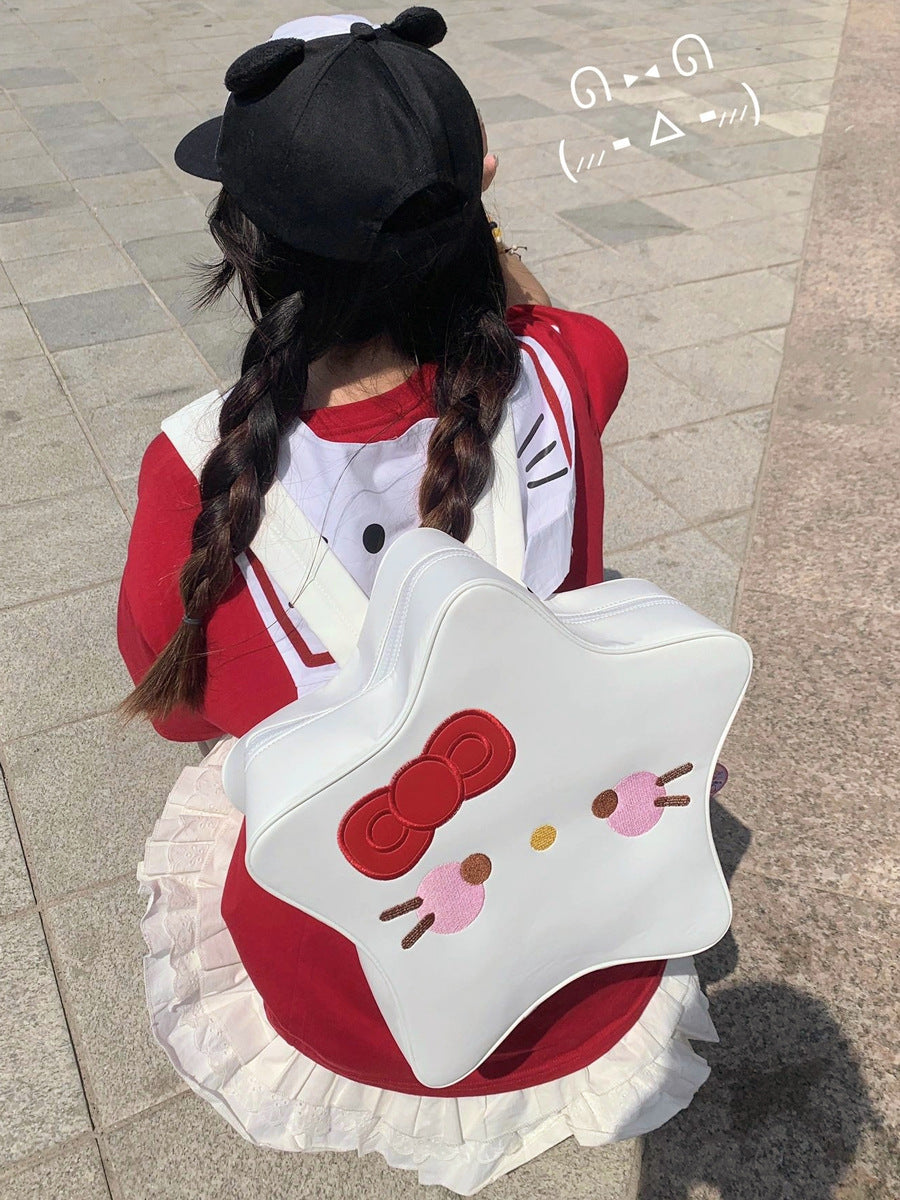 Cute Cartoon Cat Five-pointed Star Large Capacity Backpacks