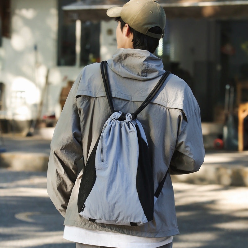Lightweight Idle Style Drawstring Fashion Solid Travel Bags