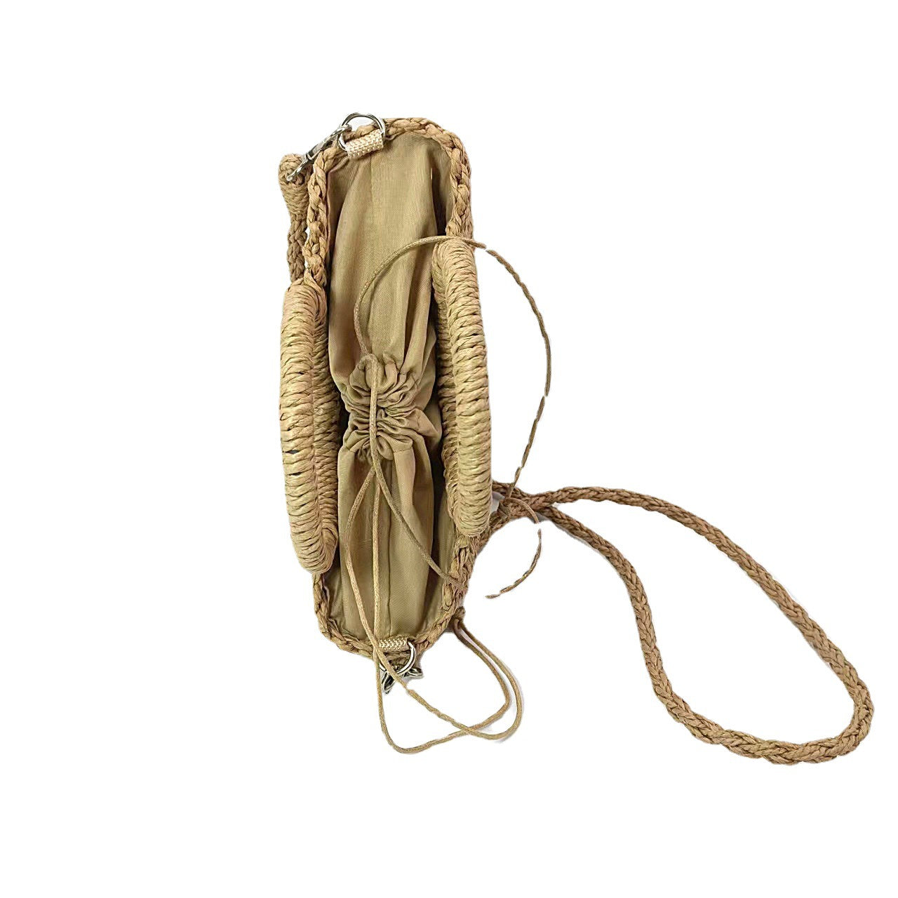 Women's Spring Fresh Sweet Leather Straw Woven Handbags