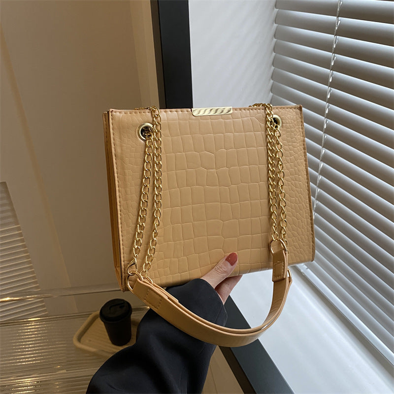 Fashion Commuter Chain Underarm Early Autumn Textured Shoulder Bags