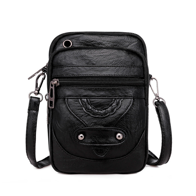 Mobile Soft Leather Western Style Mature Crossbody Bags