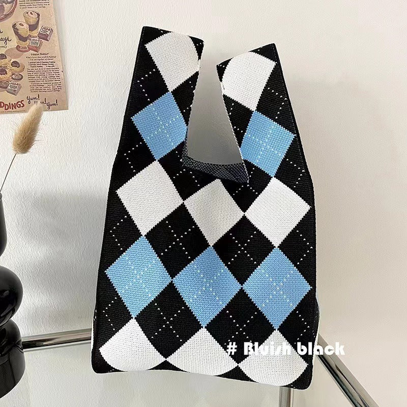 Women's Boat Festival Panda Knitted Wrist Handbags