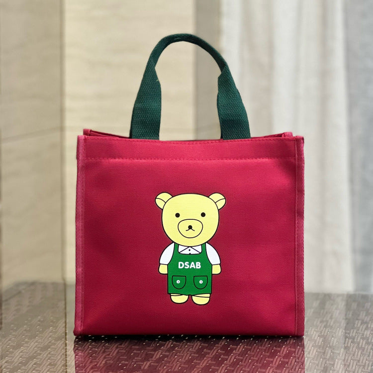 Cute Bear Lunch Box Hand Carrying Large Capacity For Handbags