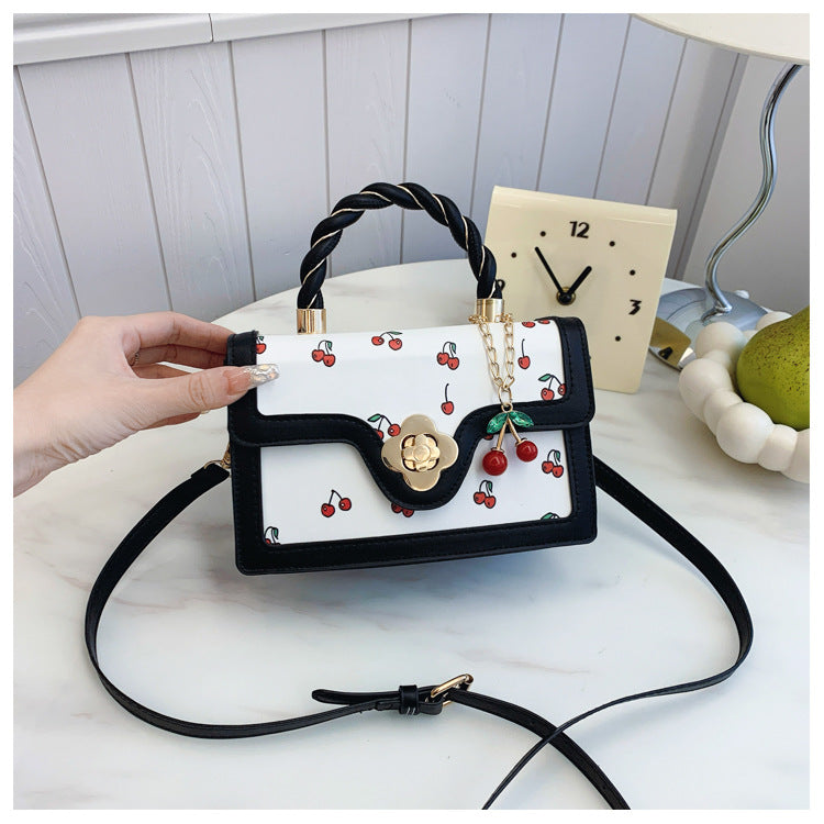 Autumn Fashion Fresh Printing Color Contrast Shoulder Bags