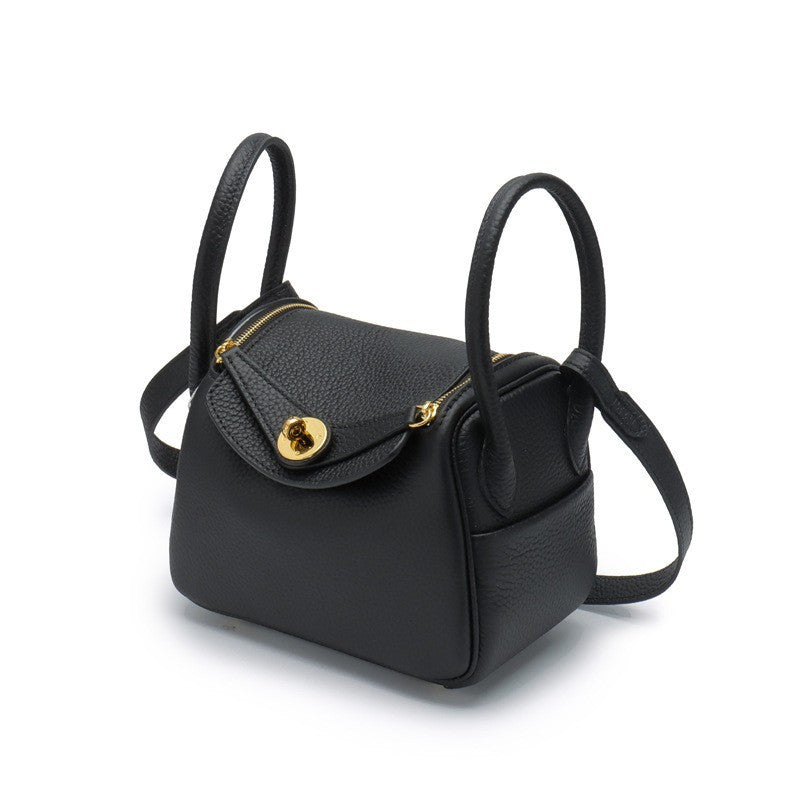 Layer Cowhide Lychee Pattern Lindy Doctor Genuine Shoulder Bags
