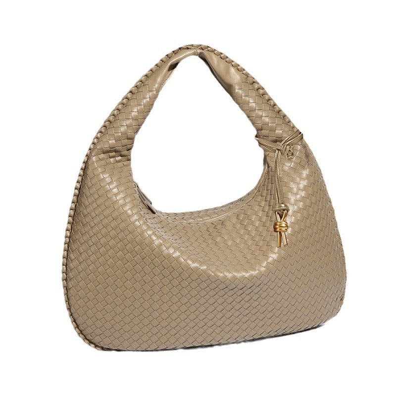 Women's Crescent Hand-woven Portable Dumpling Fashion Underarm Shoulder Bags