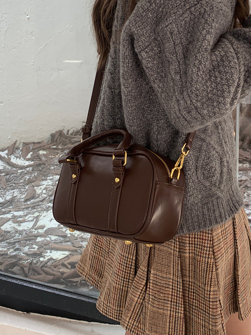 Women's Retro Commuter Korean Style Bowling Shoulder Bags