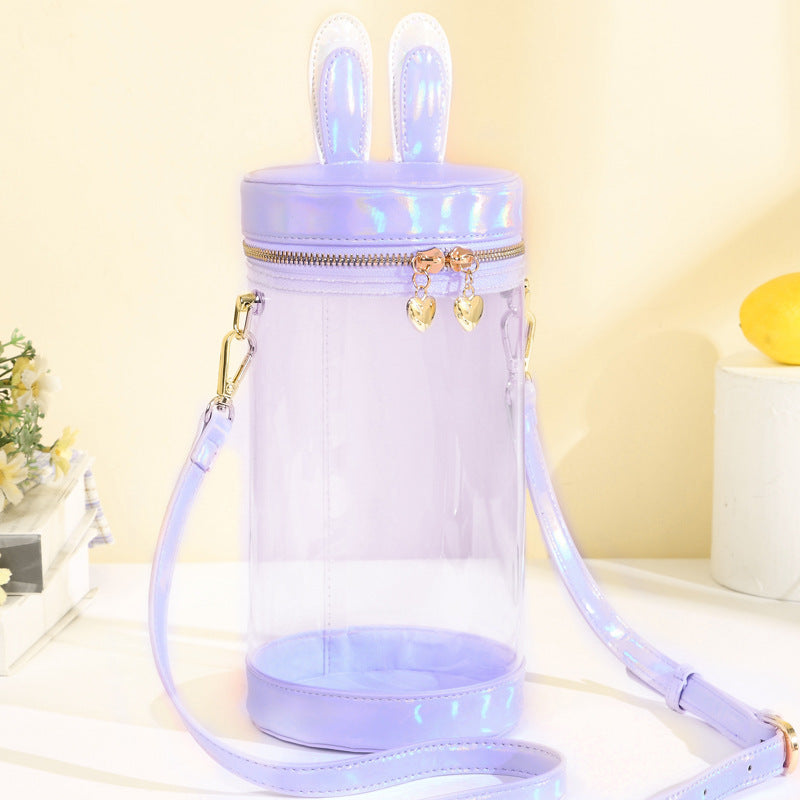 Cotton Doll Transparent Cartoon Rabbit Ear Shoulder Bags