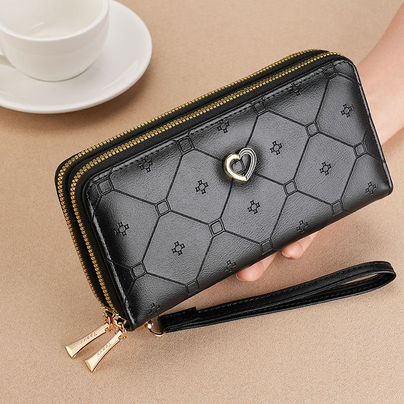 Charming Long Double Layer Zipper Fashion Ladies Wallets