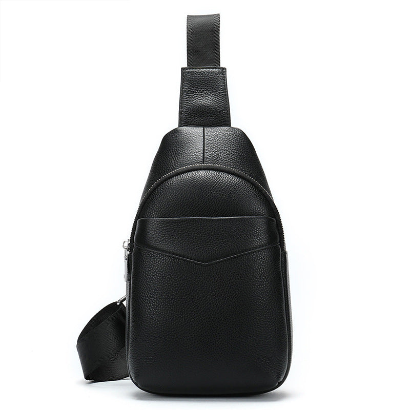 Men's Genuine Leather Pannier First Layer Cowhide Men's Chest Bags