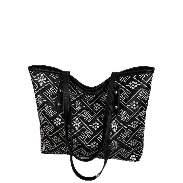 Women's Style Plaid Portable Summer Large Capacity Underarm Women's Shoulder Bag