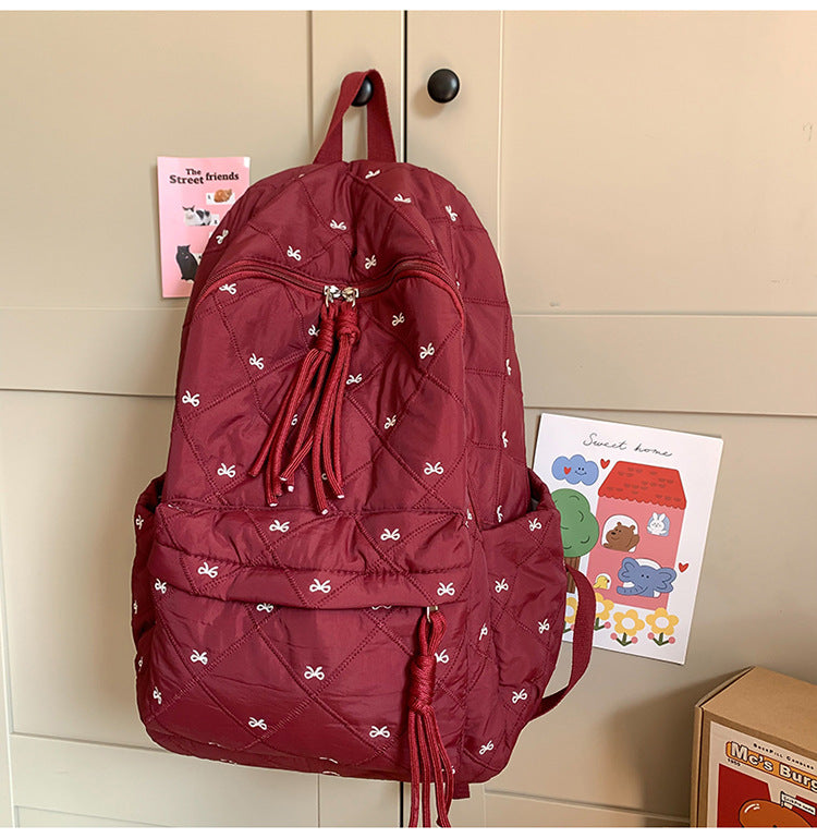 Good-looking Female Korean College Class Commuter Simple Versatile Backpacks