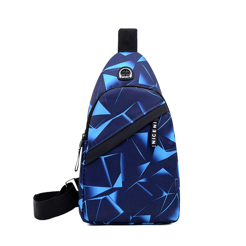 Men's Creative Earphone Outing Leisure Business Men's Chest Bags