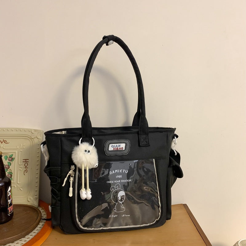 Transparent Female Portable Cartoon Large Capacity Crossbody Bags