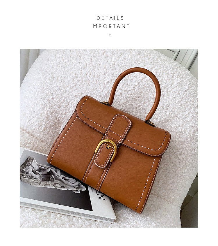 Women's Fashion Litchi Pattern First Layer Handbags
