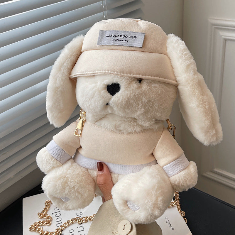 Women's Cute Rabbit Ears Plush Furry Trendy Crossbody Bags