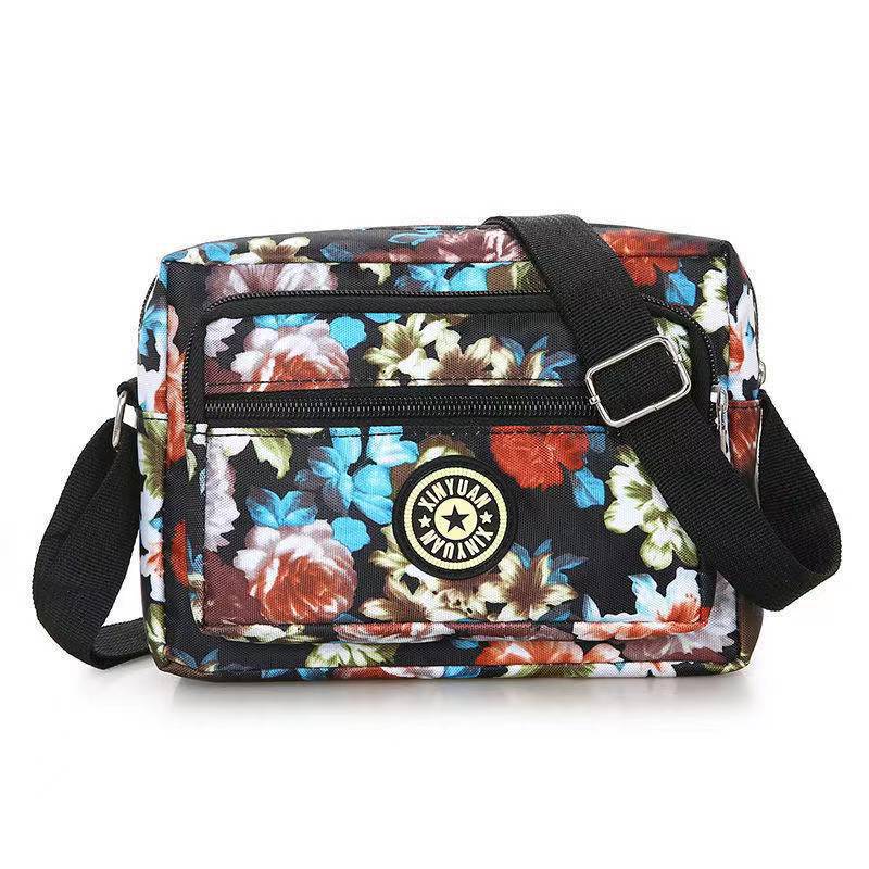 Women's Mother Nylon Cloth Flower Canvas Stall Bags