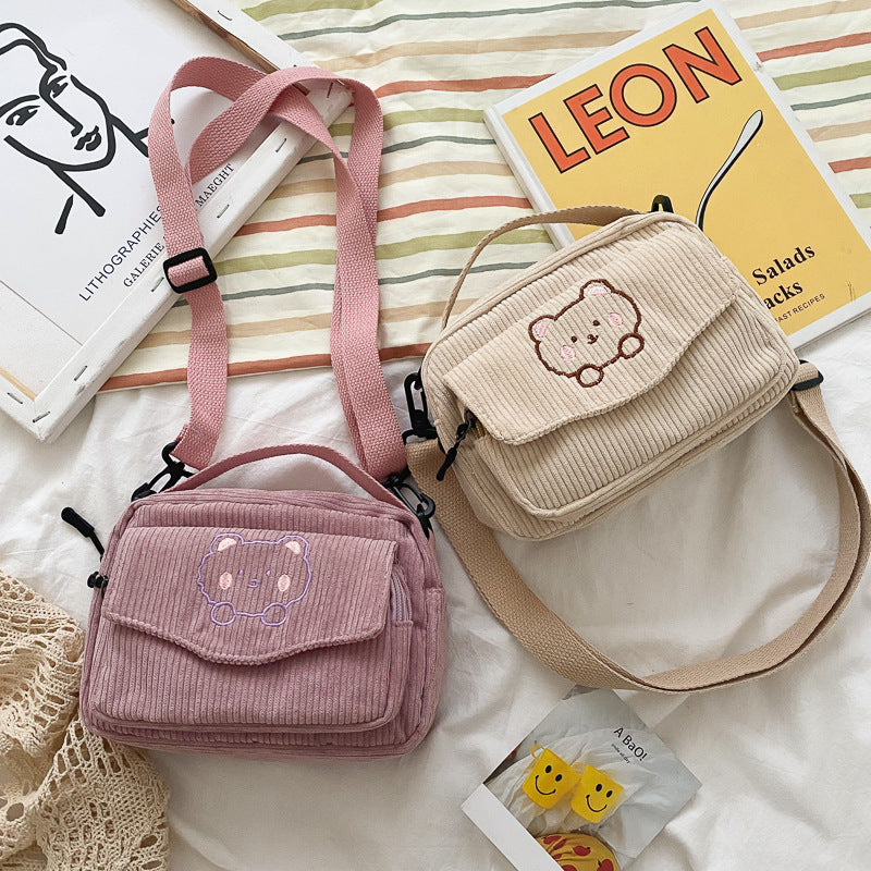 Classic Cute Canvas Korean Style Schoolgirl Crossbody Bags