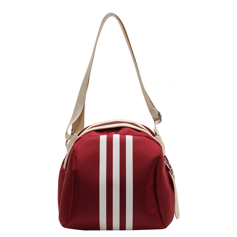 Summer Striped Nylon Cloth Turtle Shell Trendy Bags