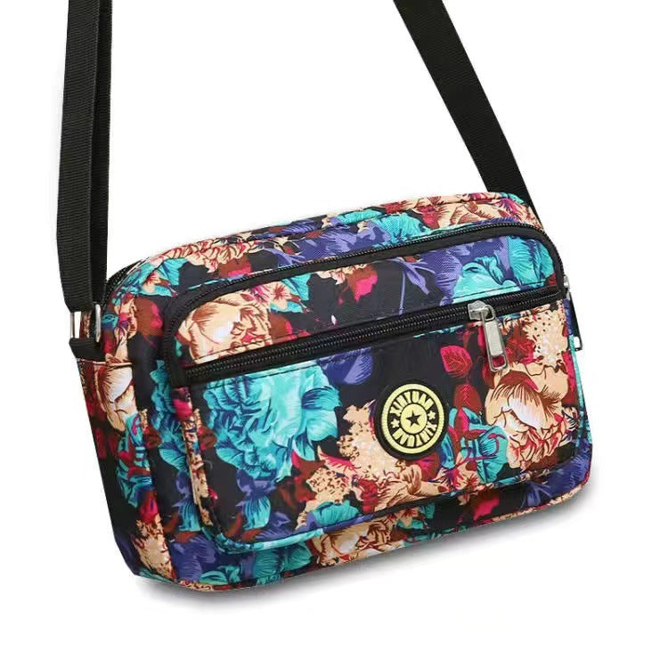 Women's Oxford Stall Large Capacity Leisure Flower Crossbody Bags