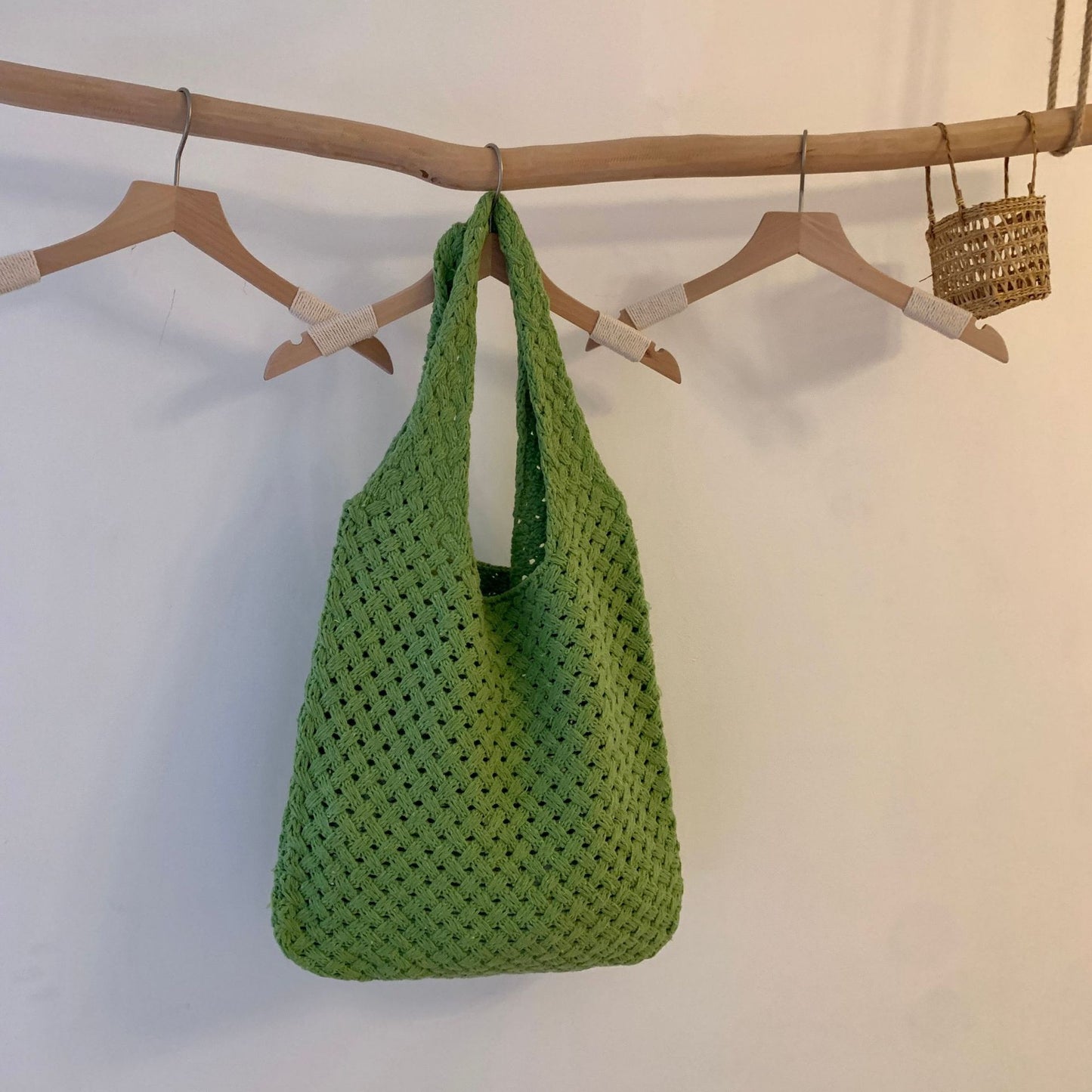 Women's Knitted Hand-woven Vintage Wool Shopping Shoulder Bags