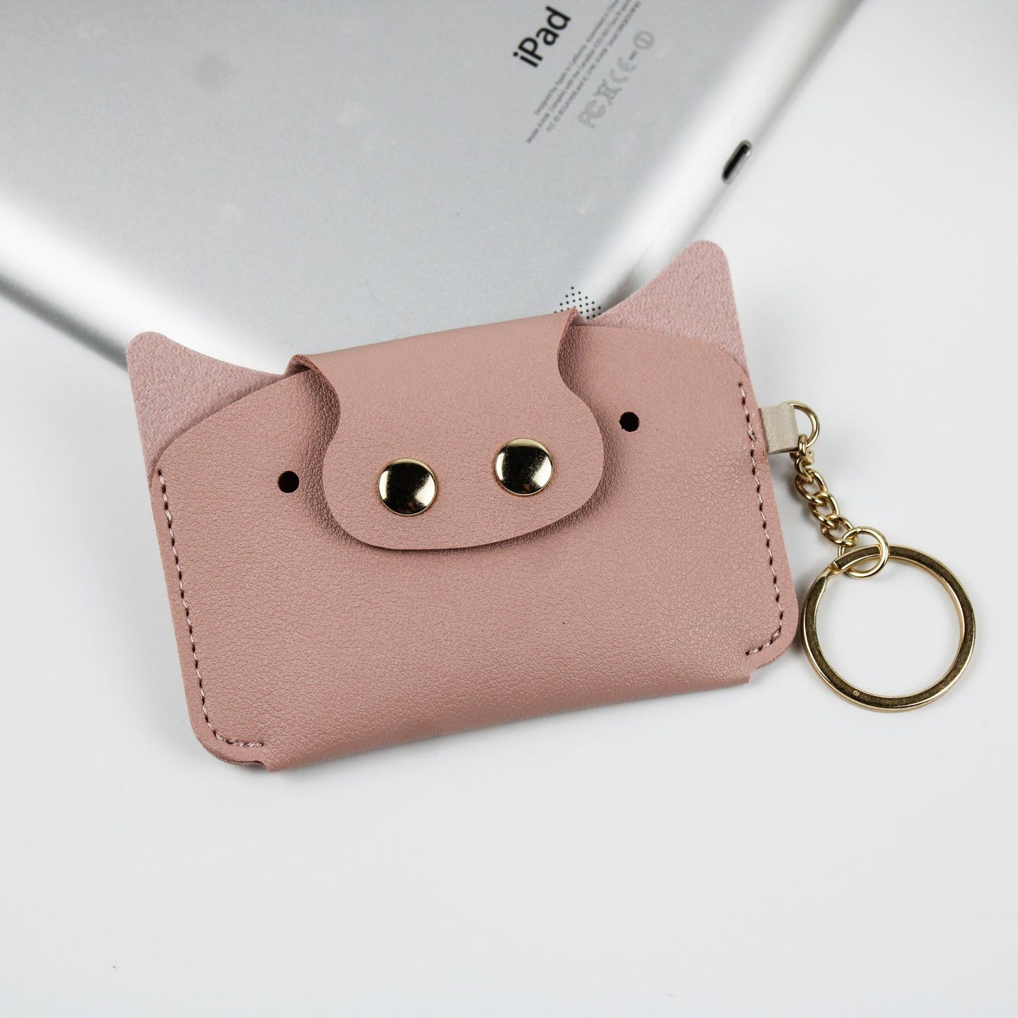 Cartoon Simple Piggy Bus Set With Card Holder