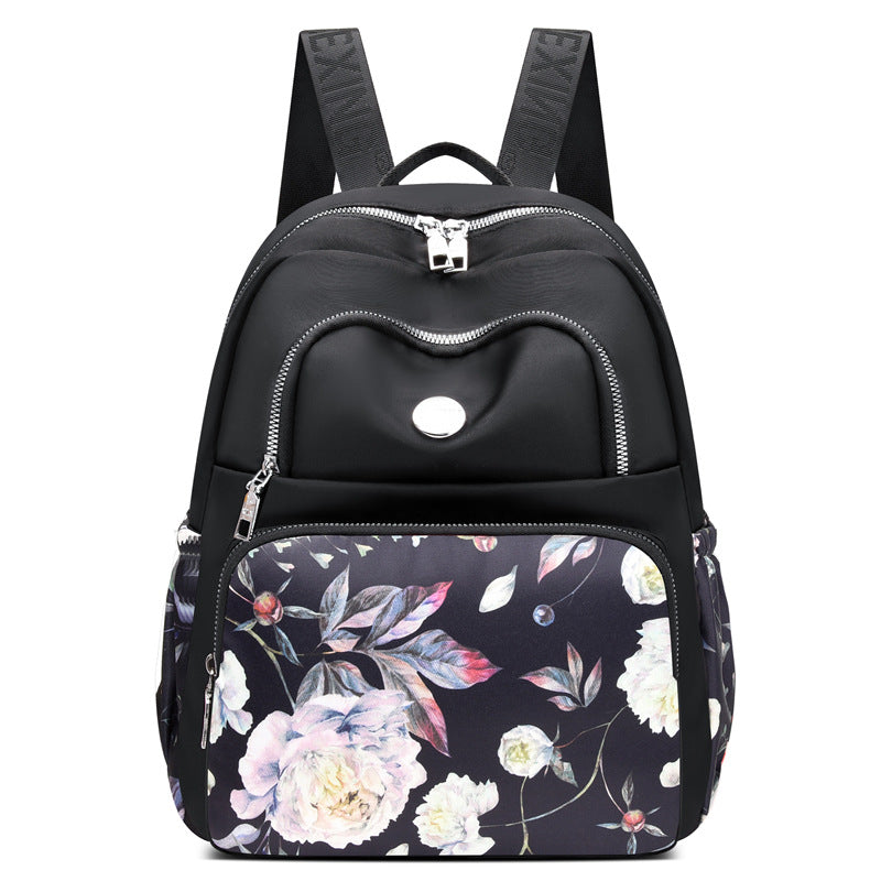 Women's Leisure Large Capacity Fashion Printed Nylon Backpacks