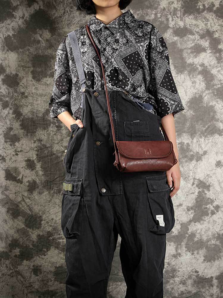 Women's Leather Cross-section Soft Vegetable Tanned Retro Crossbody Bags