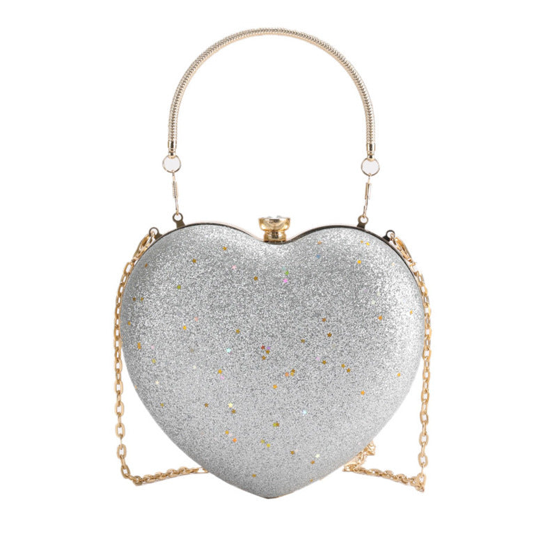 Women's Fashion Trendy Popular Dinner Elegant Heart Shoulder Bags