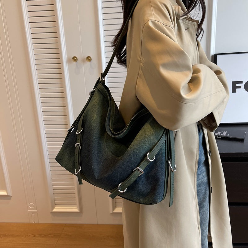 Women's Korean Style Large Capacity Retro Gradient Bags