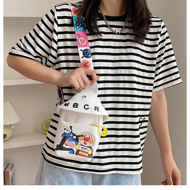 Cute Bread Superman Boys Hot Cartoon Crossbody Bags