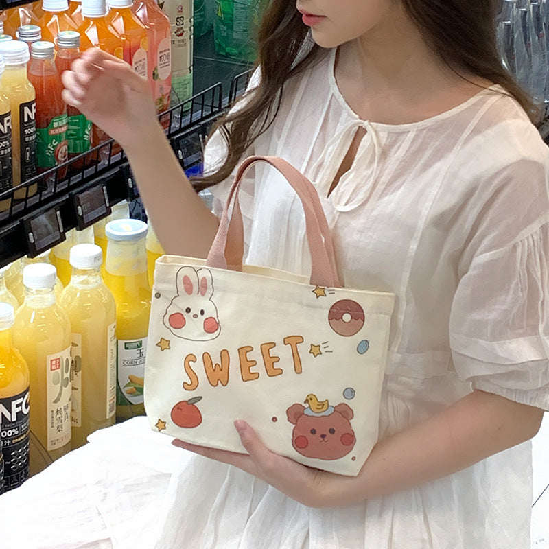 Popular Canvas Female Niche Portable Lady's Handbags