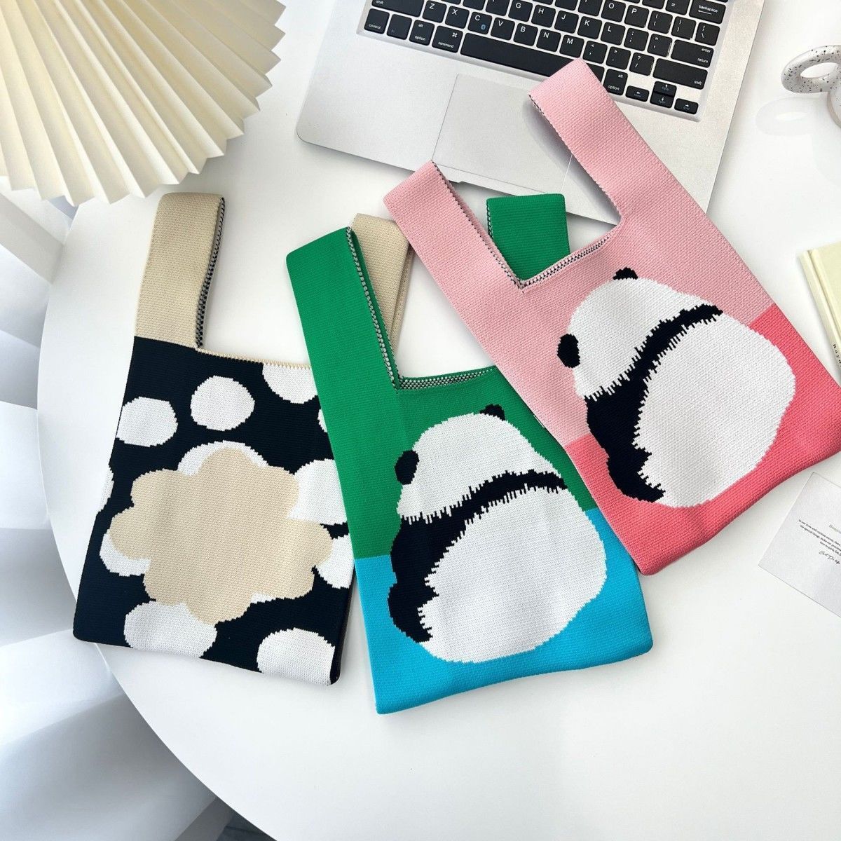 Treasure Series Panda Knitted Cute Souvenir Handbags