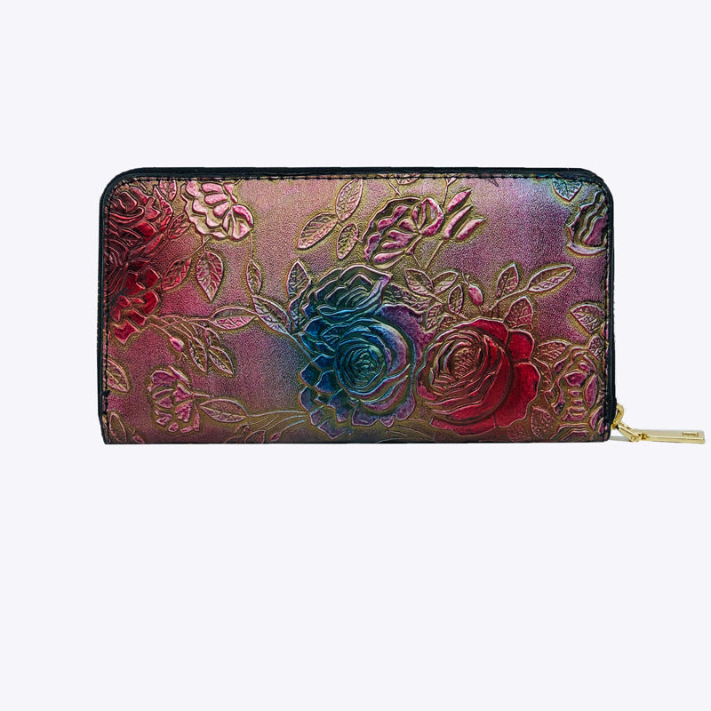 Women's Long Fashion Embossing Zipper Lady's Mobile Ladies Wallets