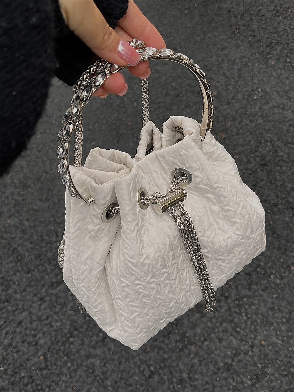 Summer Fashion Bowknot Portable Korean Style Bucket Bags