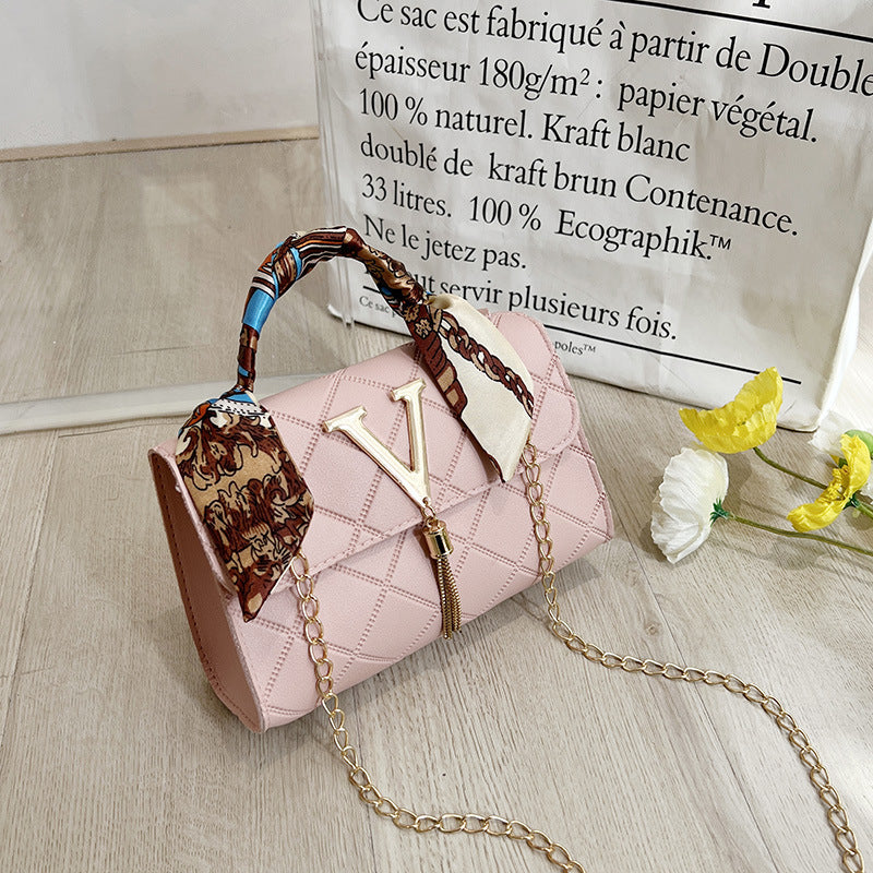 Trendy Women's Single Diamond Plaid Embossed Crossbody Bags