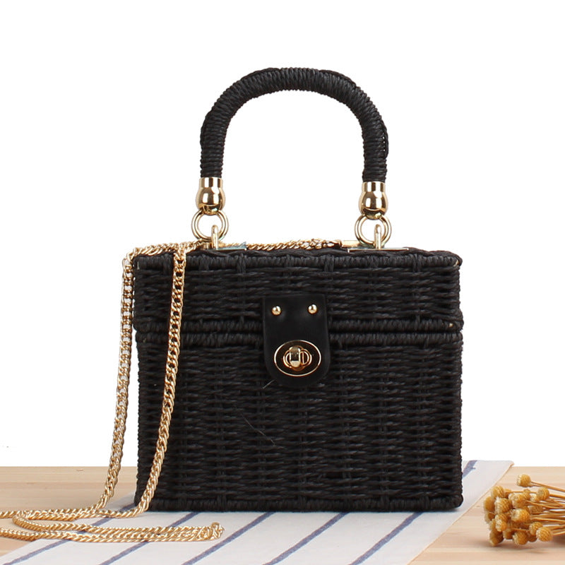 Stylish Classic Style Leisure Woven Box Shoulder Bags