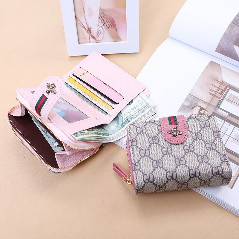Women's Vintage Short Zipper Simple Cute Purses