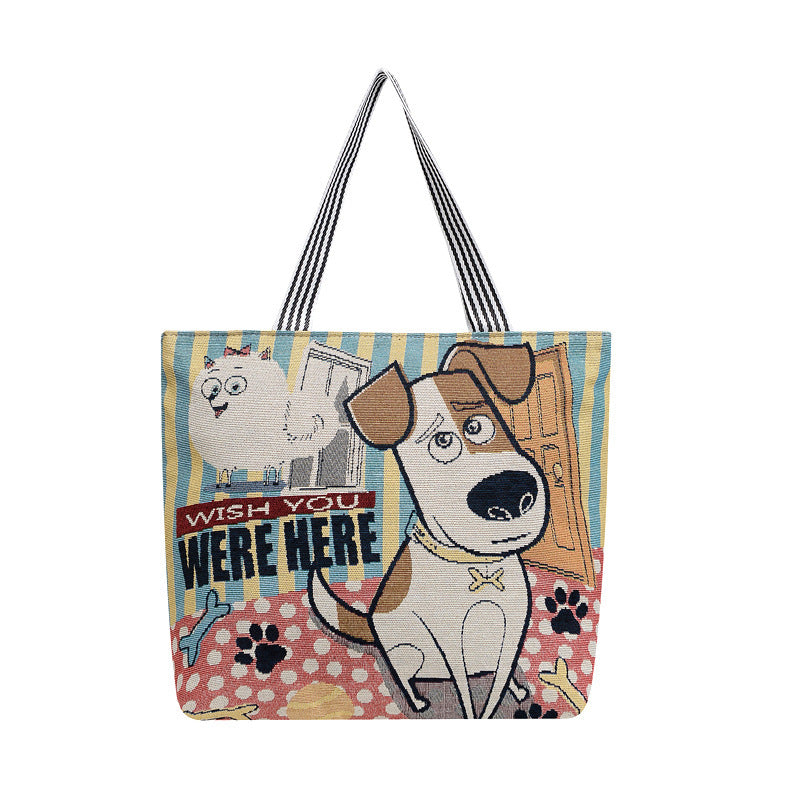 Cartoon Embroidered Leisure Big Owl Embroidery Bags