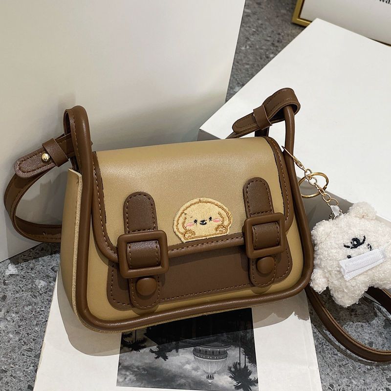 Contrast Color Minimalist Stylish Textured Retro Shoulder Bags