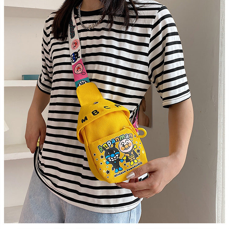Cute Bread Superman Boys Hot Cartoon Crossbody Bags