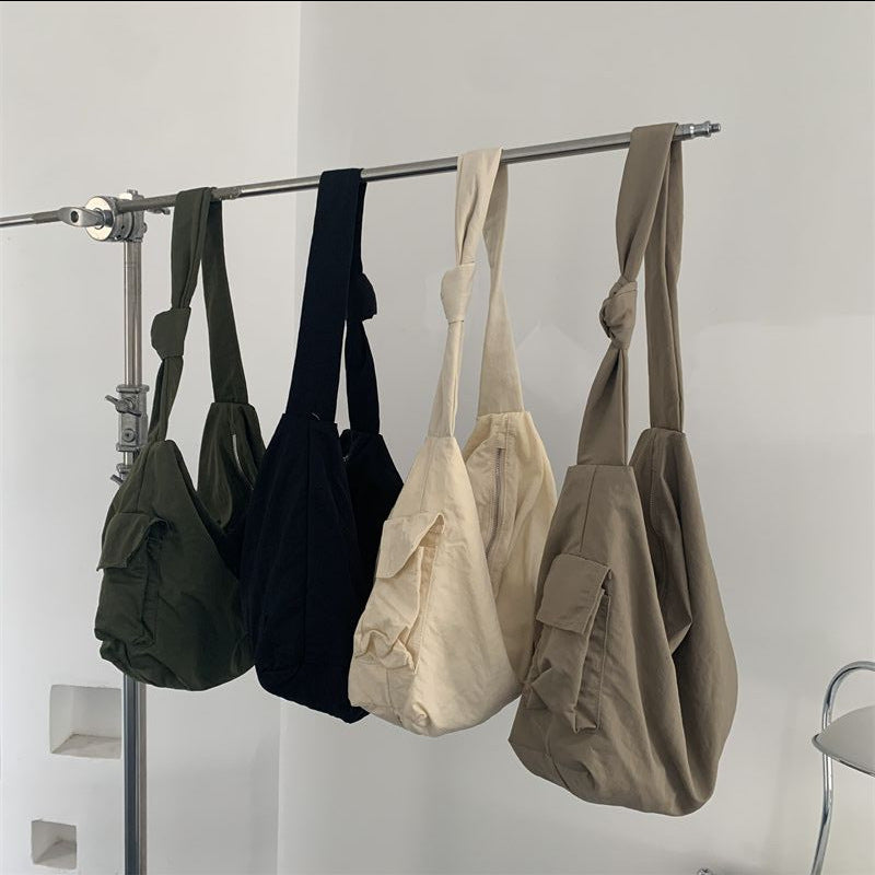 Women's Fashion Nylon Girdle Bundle Large Capacity Dumpling Shoulder Bags