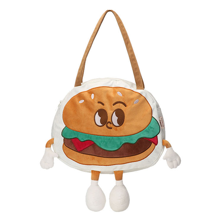 Hamburger Cute Niche Canvas For Girlfriend Shoulder Bags