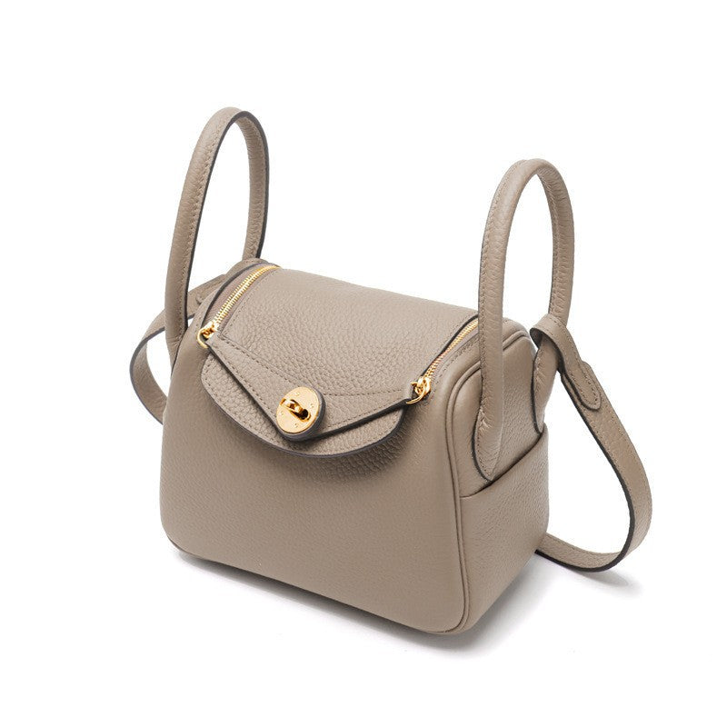 Layer Cowhide Lychee Pattern Lindy Doctor Genuine Shoulder Bags