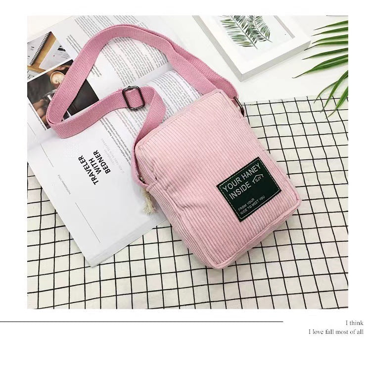 Women's Corduroy Retro Easy Matching Mini Cloth Crossbody Bags