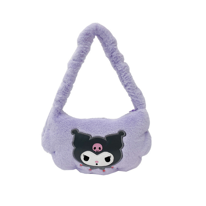 Plush Cute Cartoon Portable Storage Fashionable Crossbody Bags