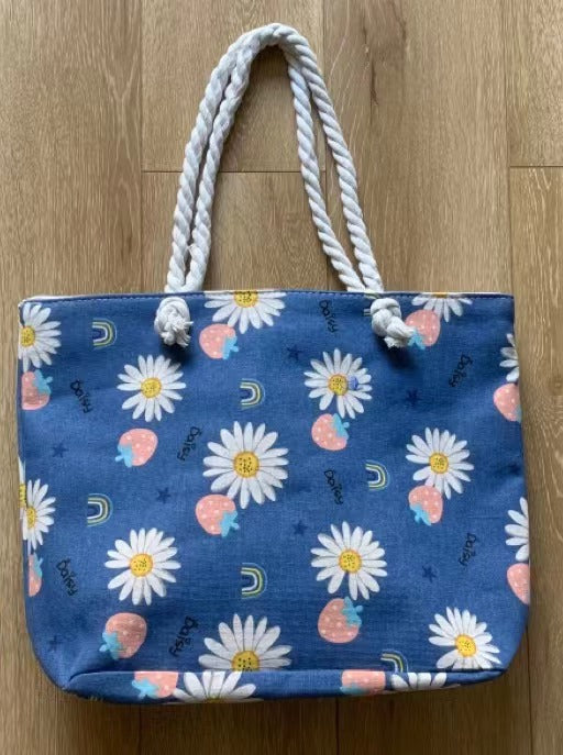 Women's Creative Printing Large Fashion Canvas Korean Shoulder Bags