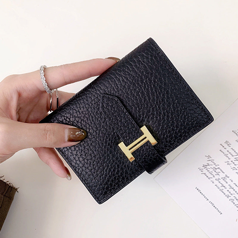 Women's Layer Leather Multiple Slots Light Luxury Mini Card Holder