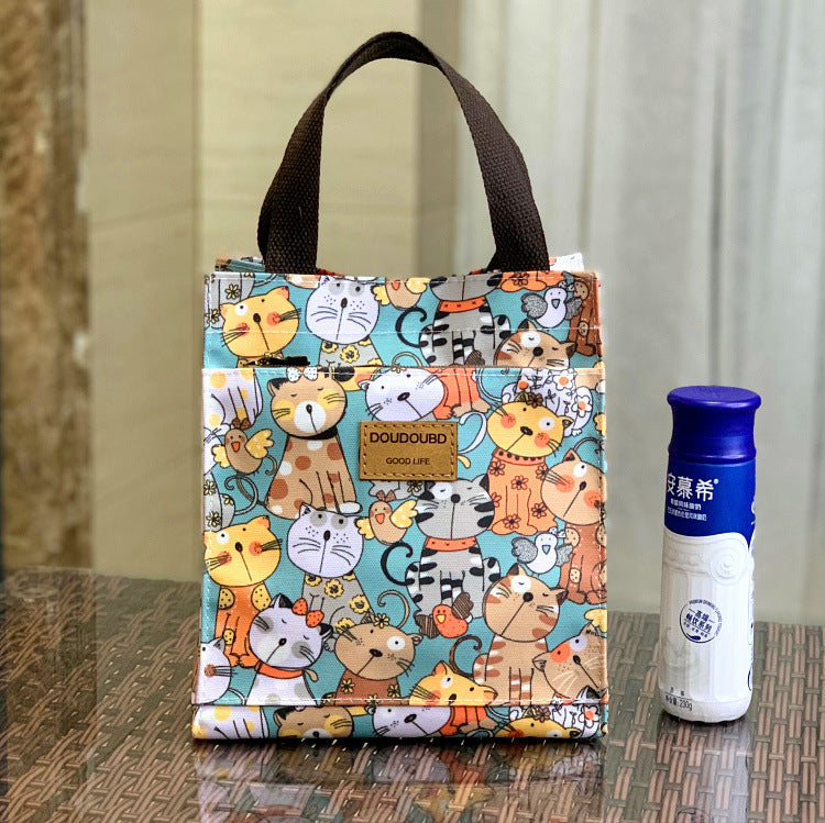 Korean Style Waterproof Lunch Box Commuter Make-up File Handbags
